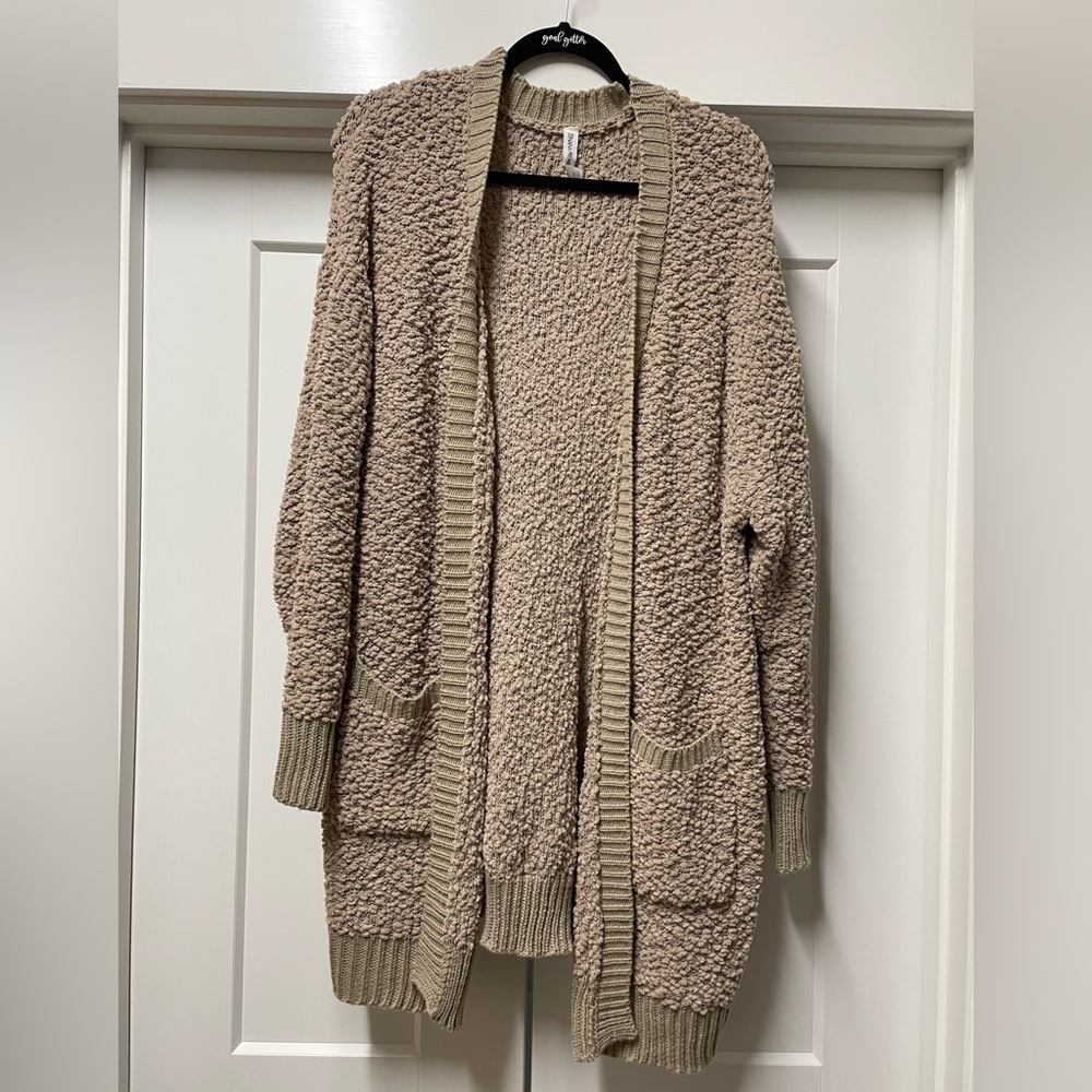 Tan cardigan